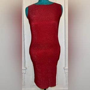 Red Dress Red Sparkly Dress Size Large